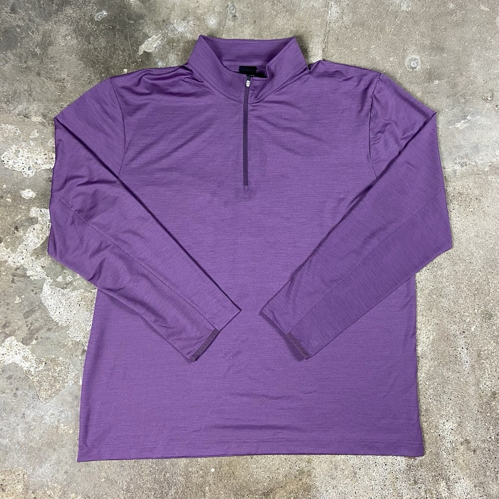 Dunning Golf 1/4 Zip Men's Size XXL Purple‎ Long Sleeve Pullover Outdoor Sports